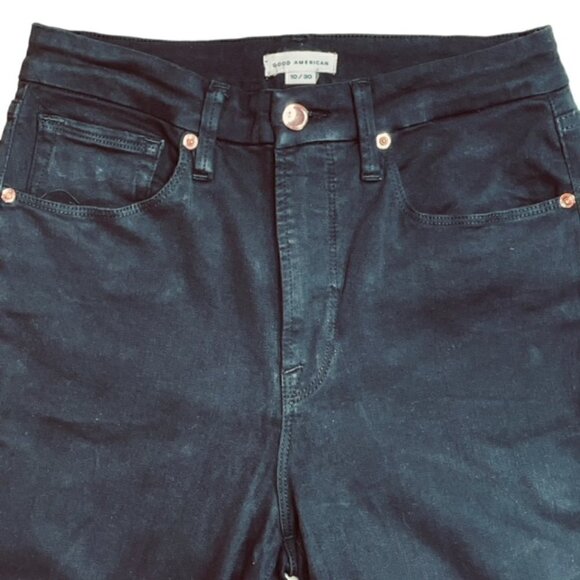 GOOD AMERICAN Good Legs Black Cropped Jeans - Size 10/30 - Picture 5 of 9